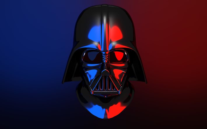 4k, Darth Vader, fictional characters, helmet, minimal, Star Wars