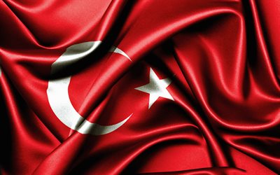 العلم التركي, الحرير الأعلام, التركية الرموز, علم تركيا, العلم الأحمر, الساتان العلم, تركيا, أعلام