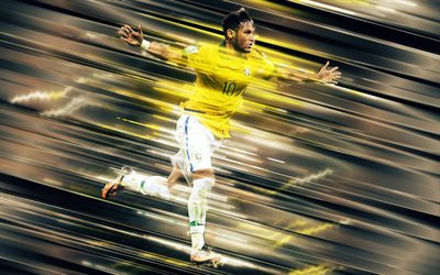 Neymar Jr, Brazil national football team, striker, goal, Brazilian soccer player, world star, Brazil, Neymar