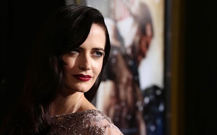 Eva Green, french actress, photoshoot, Hollywood star, portrait, face, makeup