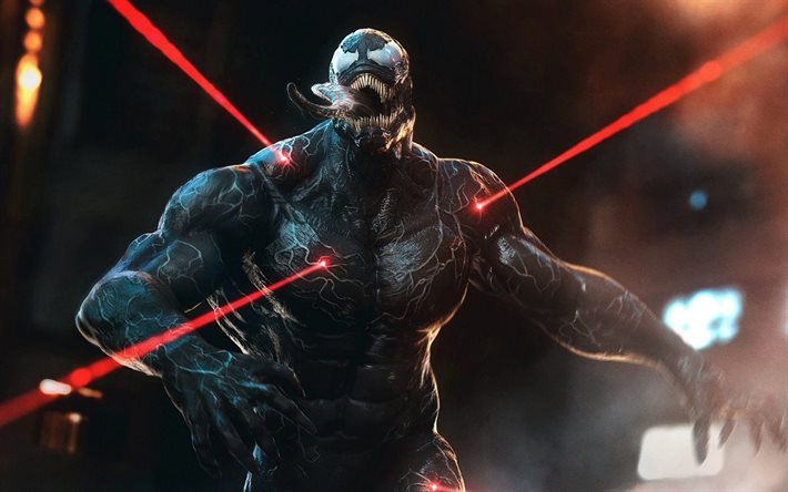 4k, Venom, 2018 film, le monstre, la science-fiction, de l'affiche