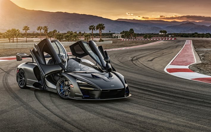 4k, McLaren, Senna, Yarış Pisti, 2018 otomobil, HDR, süper, 2018 McLaren, hypercars