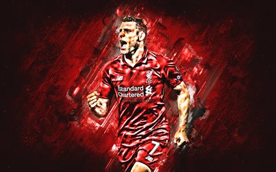 James Milner, grunge, Liverpool FC, Red stone, English footballers, soccer, Milner, Premier League, England, football