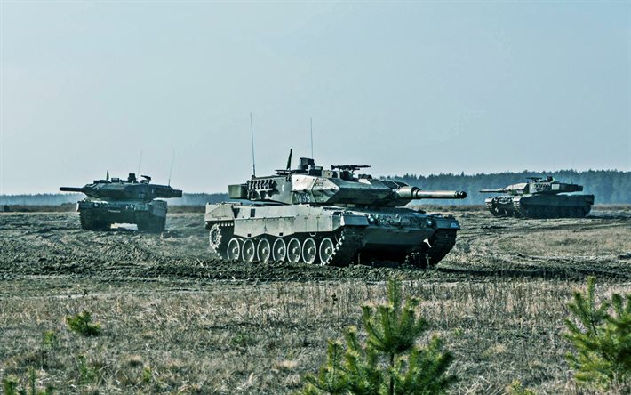 2 Leopard 2A7, Alman modern tankları, çöp, Alman ordusu, savaş tankları, Leopar, Alman, Almanya