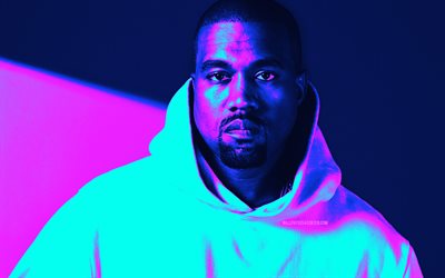 4k, Kanye West, Cyberpunk, american rapper, creative, artwork, music stars, American celebrities, Kanye Omari West, Kanye West Cyberpunk