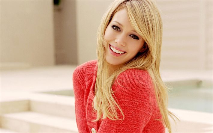 Hilary Duff, actress, blonde, 2016, beauty, smile