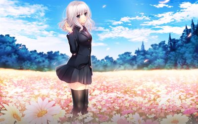 Nagisa Katakura, flowers, glade, manga, Shoujo Minority