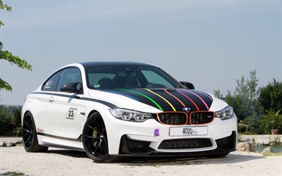 sporcars, tuning, 2015, BMW M4 Coupe, F82, DTM, white bmw