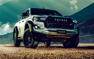toyota hilux gr sport, 4k, hors route, 2023 voitures, vus, micros, toyota hilux 2023, hdr, voitures japonaises, toyota