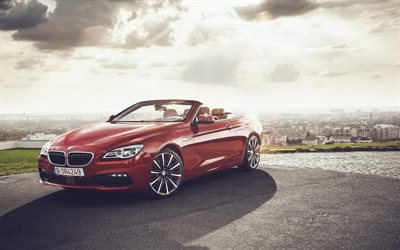 BMW 6-Series Coupe, 640i, F12, cabriolets, red bmw