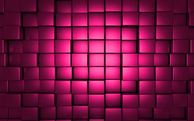 trama cubo 3d rosa, sfondo cubi 3d, sfondo cubi rosa, trama cubi 3d, cubi metallici 3d, sfondo 3d rosa