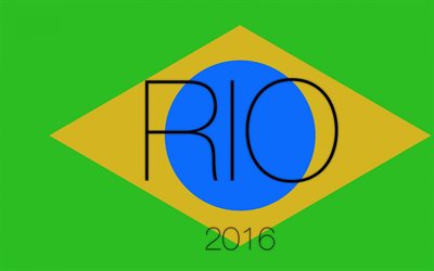 Rio 2016, flat, 2016 Olympic Games, creative, Summer Olympics 2016, Brazil, Olympic Games, Rio Olympics