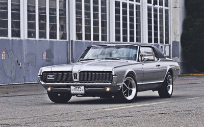 mercury cougar, muskeliautot, 1967 autot, oldsmobiles, retroautot, 1967 mercury cougar, amerikkalaiset autot, mercury