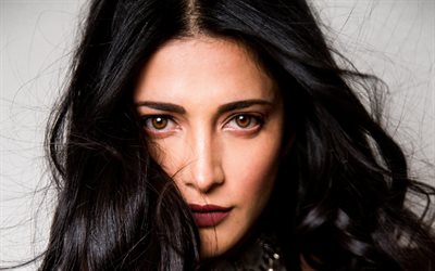 shruti haasan, 4k, portrait, actrice de cinéma indienne, bollywood, photoshoot, maquillage, actrices indiennes populaires