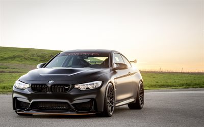 BMW M4 GTS, en 2017 BMW F83, Noir M4, coupé sport, tuning m4, voitures allemandes, BMW