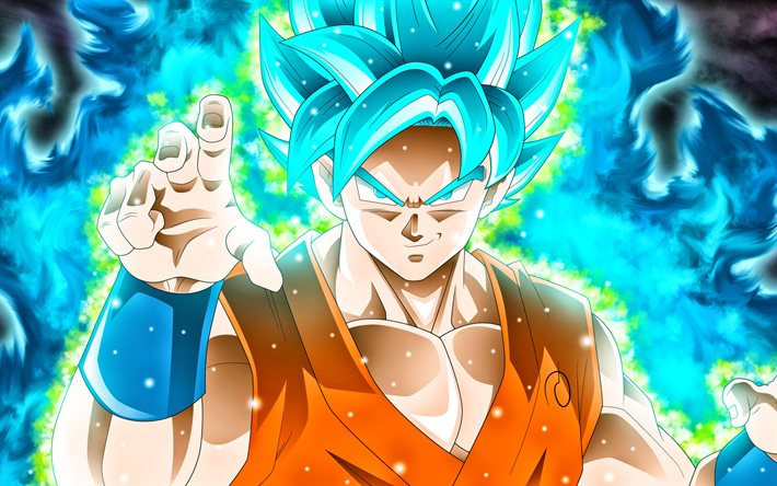 Goku, 4k, DBZ Dragon Ball Süper, sanat, karakterler, son Goku