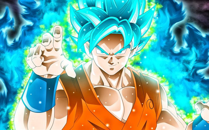 goku, 4k, dbz, dragon ball super, taide, hahmot, son goku