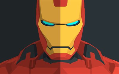 4k, Iron Man, creativo, de superhéroes, Marvel