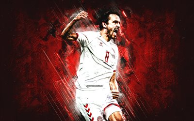 Thomas Delaney, Denmark national football team, danish football player, midfielder, portrait, Qatar 2022, football