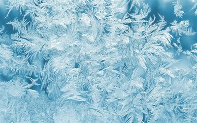 blauer eishintergrund, winterliche textur, zeichnungen von gefrorenem wasser, gefrorener hintergrund, winterhintergrund, eis textur