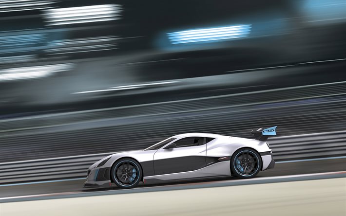 la velocità, il movimento, il 2016, Rimac Concept S, supercar, concetti