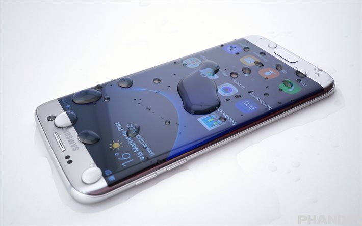 samsung galaxy s7, 2016, 現代スマートフォン, 新しい技術, 薄型スマートフォン