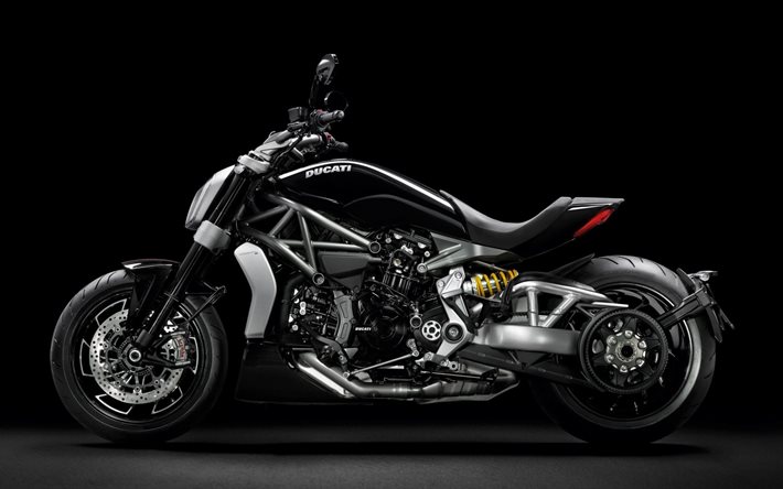 Ducati XDiavel, 2016, bicicletas, cruiser, negro de la motocicleta
