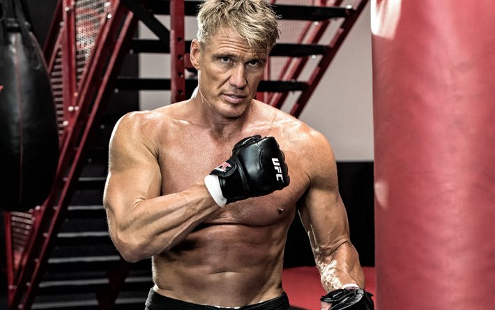 Dolph Lundgren, actor, cineasta, el boxeo, el boxeo de pera