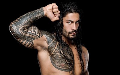 Roman Reigns, WWE, wrestler, tattoo