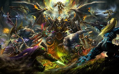 Heroes of the Storm, characters, monsters, battle