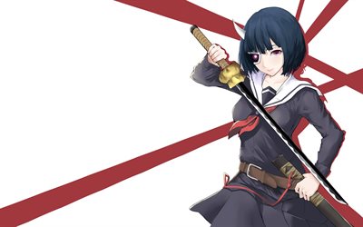 rin onigawara, armed girls machiavelism, personnages de dessins animés, manga japonais, busou shoujo machiavellianism, onigawara rin, épée