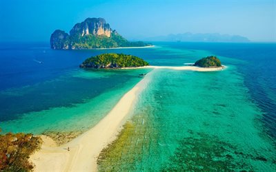 كوه مور, الجزر الاستوائية, محيط, ساحل, شاطئ بحر, تايلاند, الصيف, يسافر, اخر النهار