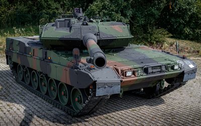 leopard 2a7, gros plan, char de combat principal allemand, bundeswehr, armée allemande, chars, véhicules blindés, mbt