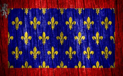 4k, メイン州の旗, メインの日, フランスの地方, 木製テクスチャ フラグ, フランスの州, メイン州, フランス