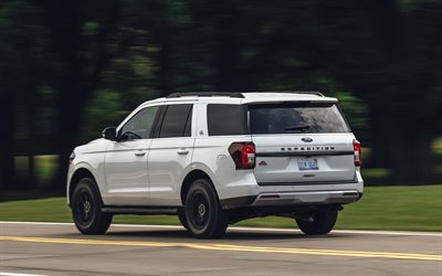 4k, ford expedition timberline, vista posteriore, 2022 auto, suv, white ford expedition, 2022 ford expedition, auto americane, ford