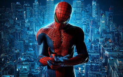 4k, spider man, superhelden, wunderbar spider man remastered, 3d  kunst, marvel comics, fan art, abstrakte kunst, spider man 4k