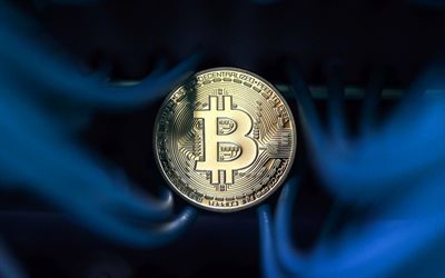 bitcoin, crypto-währung bitcoin-zeichen, e-geld, gold münze