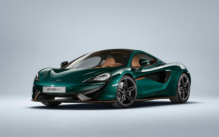 McLaren 570GT XP Yeşil, MSO, 2018, yeşil spor coupe, araba yarışı, İngiliz spor otomobil, 570GT yeşil, McLaren