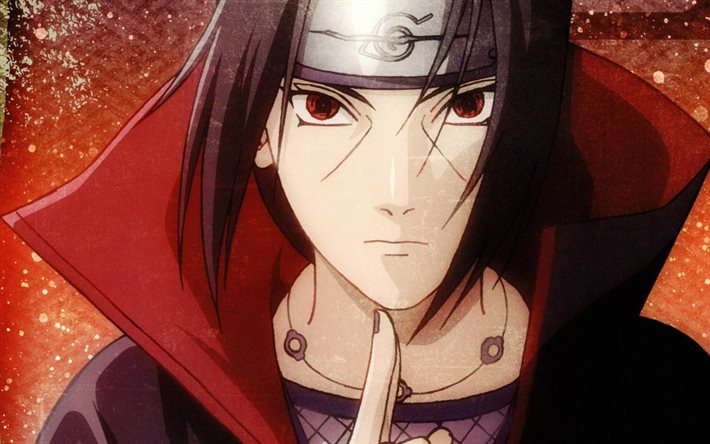 Itachi Uchiha, les personnages, les yeux rouges, manga, Naruto