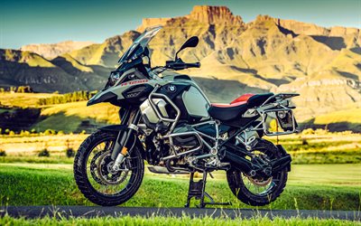 4k, bmw r 1250 gs aventura, vista lateral, motos 2020, hdr, k51, motocicletas alemãs, bmw