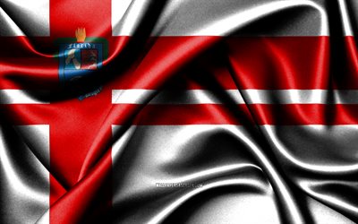 4k, Florida flag, silk wavy flags, Uruguayan departments, Day of Florida, fabric flags, Flag of Florida, 3D art, Florida, South America, Departments of Uruguay, Florida Department, Uruguay