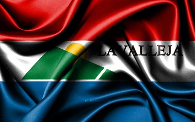 4k, Lavalleja flag, silk wavy flags, Uruguayan departments, Day of Lavalleja, fabric flags, Flag of Lavalleja, 3D art, Lavalleja, South America, Departments of Uruguay, Lavalleja Department, Uruguay