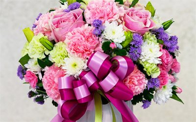 bouquet da sposa, rose, garofani, astri, bellissimi bouquet