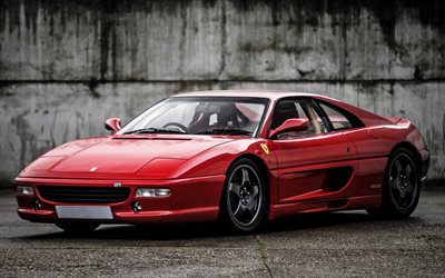 Ferrari F355, 1995, rosso Ferrari, retrò, sport auto, auto 20 ° secolo