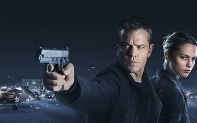 Jason Bourne, poster, 2016, action, thriller, Matt Damon, Alicia Vikander