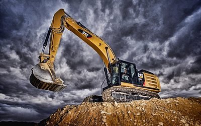 CAT 336E, 4k, hybrid excavator, construction machinery, mining excavator, crawler hydraulic excavator, heavy machinery, CAT, excavator, Caterpillar