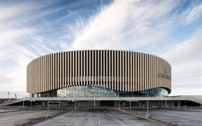 Royal Arena, Copenhagen, evening, sunset, sports arena, modern sports arenas, Denmark