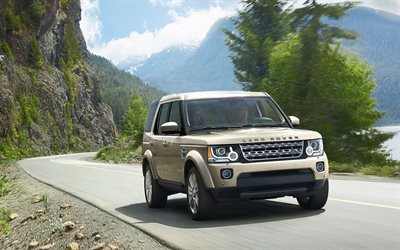 Land Rover Discovery, luxury cars, road, movement