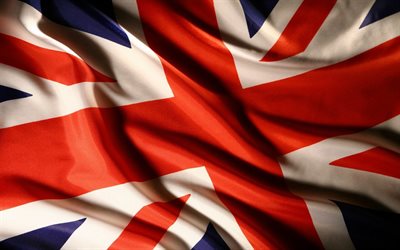 Drapeau britannique, tissu, drapeaux, drapeau du royaume-UNI
