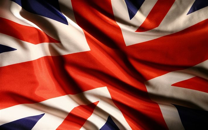 brittisk flagga, tyg, flaggor, storbritannien flagga